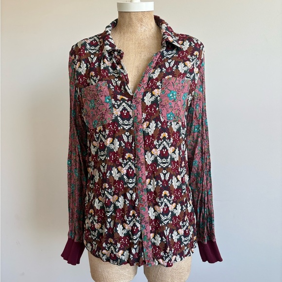 Anthropologie TINY Olsen Floral Blouse Size Large - Picture 2 of 11